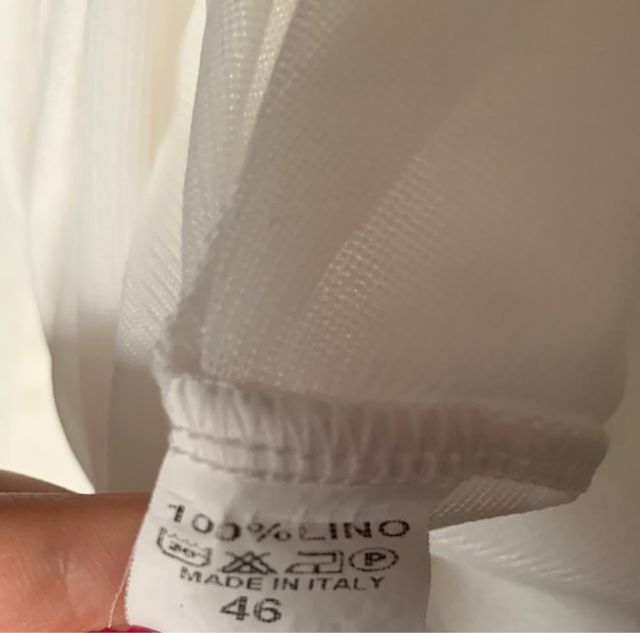 Gonna bianca HFN 100%lino