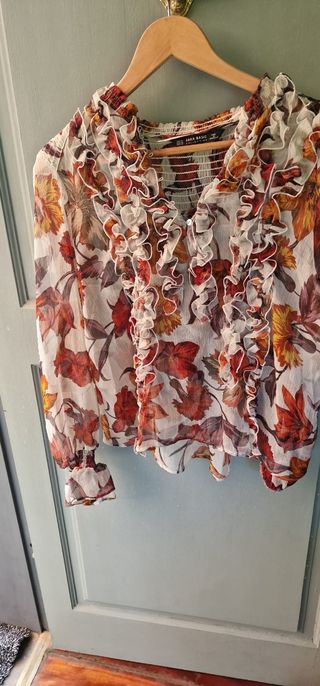 Blusa estampado floral Zara