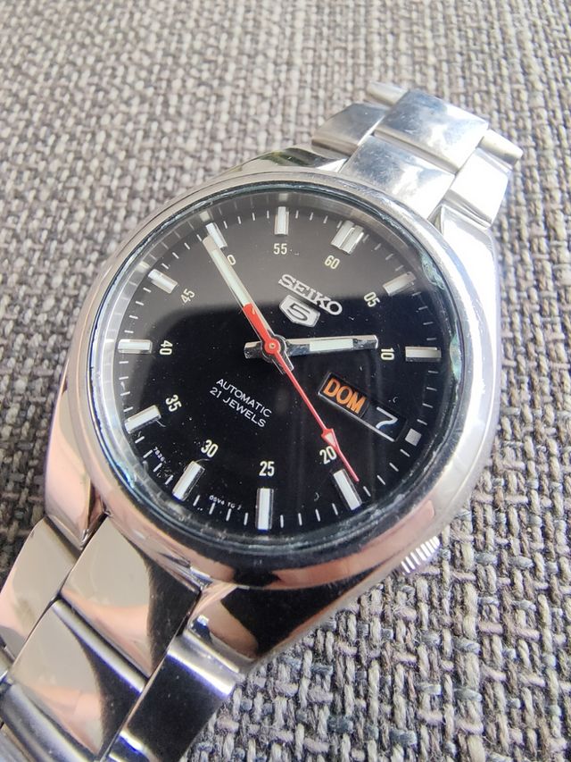 Reloj automático Seiko 7s26 tapa trasera cristal 