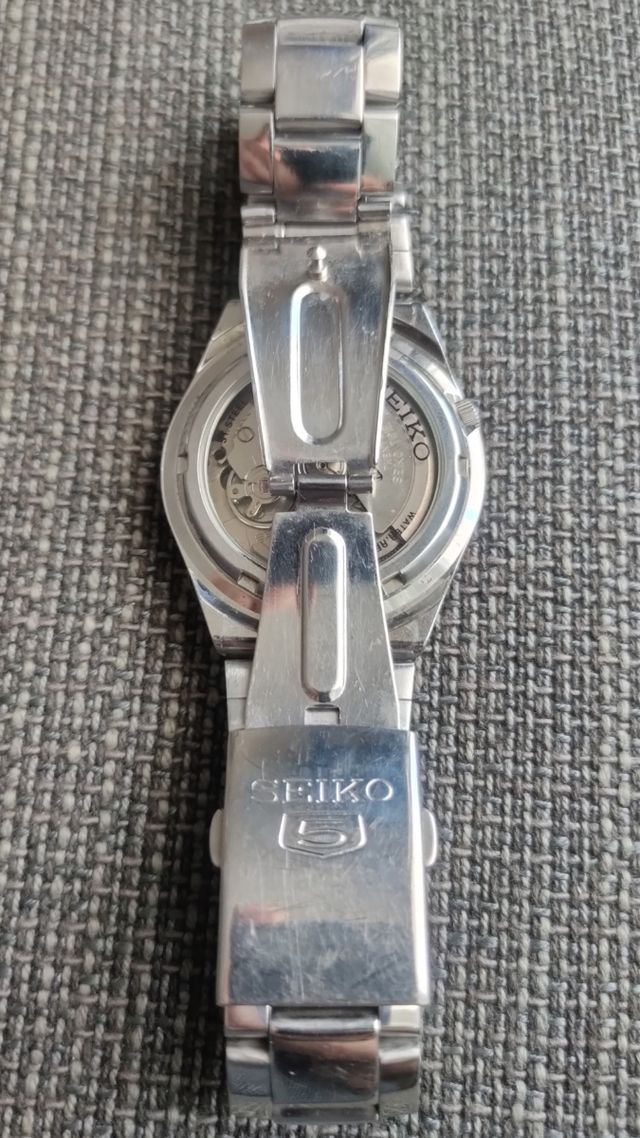 Reloj automático Seiko 7s26 tapa trasera cristal 