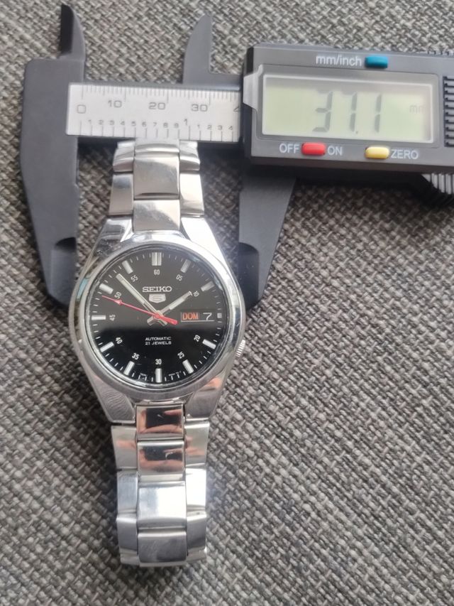 Reloj automático Seiko 7s26 tapa trasera cristal 