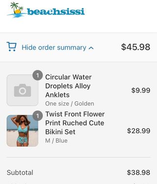 Bikini turquesa Beachsissi M