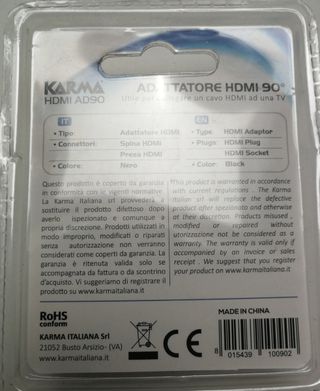 Adattatore HDMI 90		°GOLD