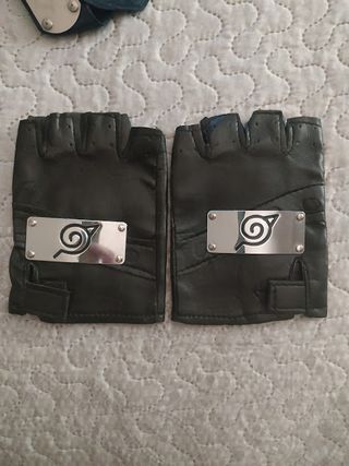 Guantes de Naruto de cuero de Konoha