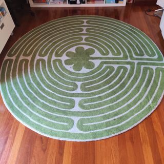 Alfombra redonda de lana de 220 cm. de diámetro