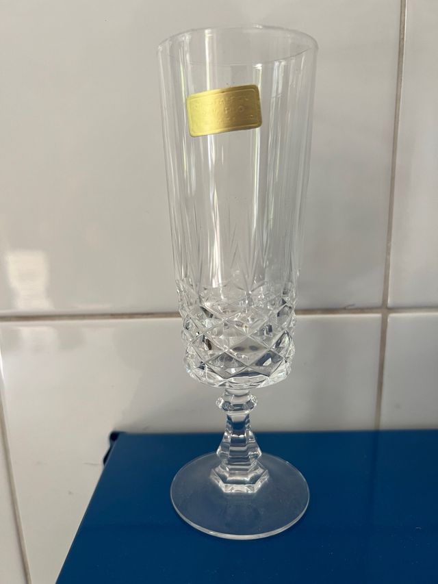 set di 10 bicchieri in cristallo di piombo