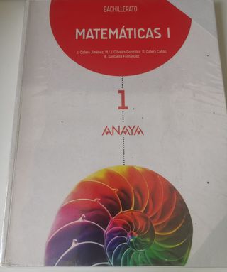 Libro 1º Bachillerato. Matemáticas 1.