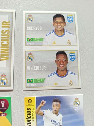 Lote 7 cartas/cromos Vini Jr 