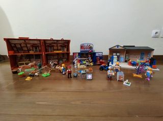 Playmobil. Matelin escuela, granja y garaje