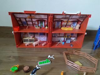 Playmobil. Matelin escuela, granja y garaje