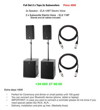 Alquiler equipo DJ y Altavoces Marbella