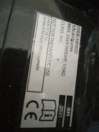 Bicicleta estatica BH B19180