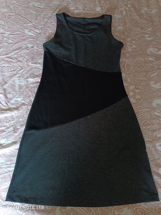 Vestido negro y gris