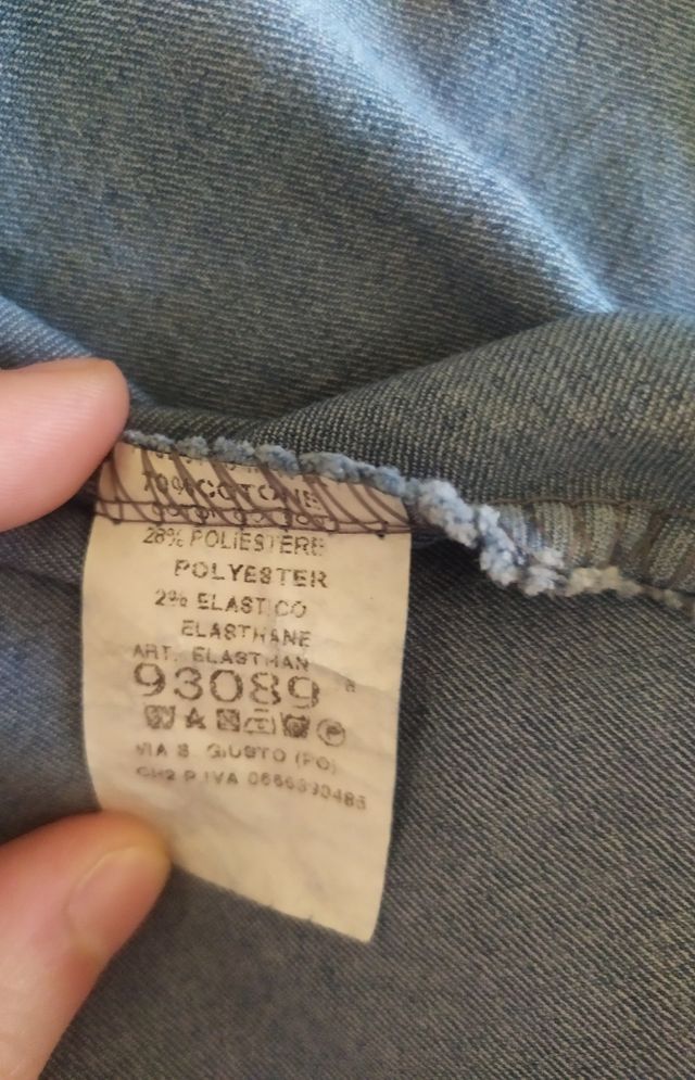 Vestito di jeans con bottoni 100% cotone