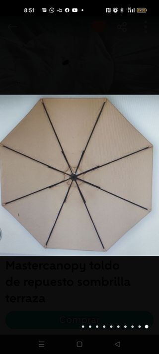 tela sombrilla de terraza de repuesto