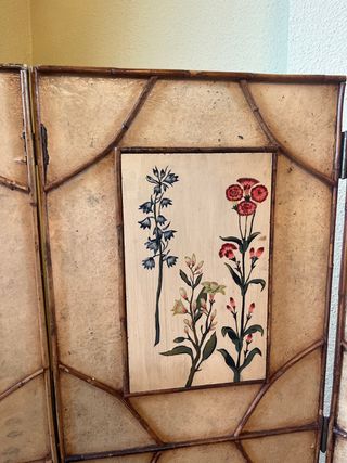 BIOMBO MADERA MACIZA PINTADO