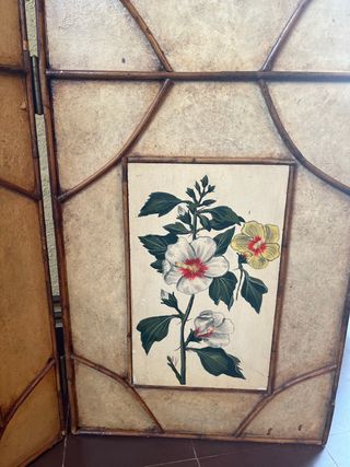 BIOMBO MADERA MACIZA PINTADO