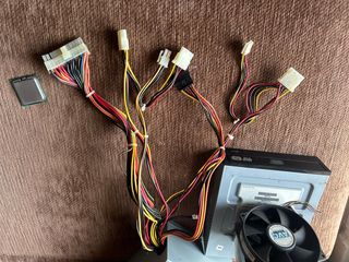 componentes pc, fuente, ventilador micro y DVD