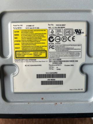 componentes pc, fuente, ventilador micro y DVD