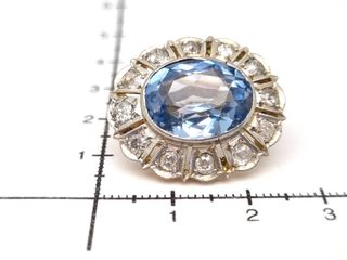 Pendientes Oro Bicolor 18 k Diamantes y Espinelas 