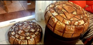 DOS PUF Marroquíes piel o cambio x somier 135cm..