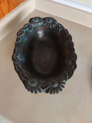 Centro de mesa efecto bronce