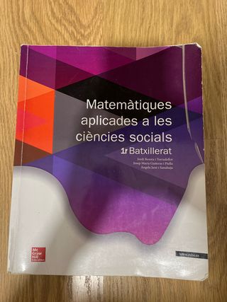 Matemàtiques aplicades a les CC SS 1 batxillerat