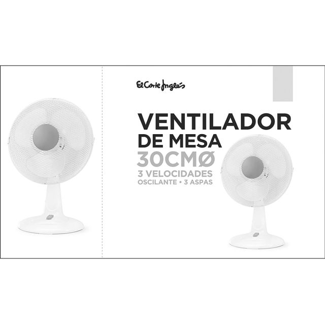 Ventilador de mesa El Corte Inglés 30 cm