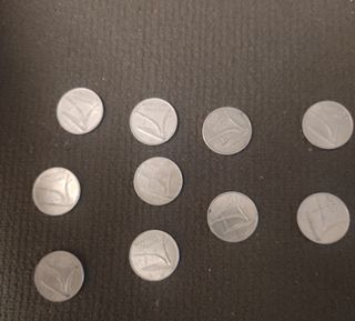 monete 10 lire anni 1976,77,79 e 82