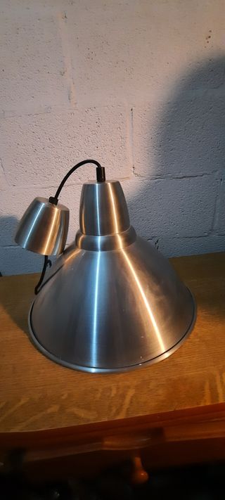 Lámpara de techo plateada