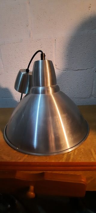 Lámpara de techo plateada