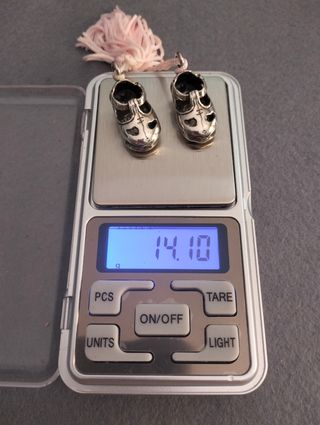 Miniatura Objeto Plata Colección Zapatos Antiguo R