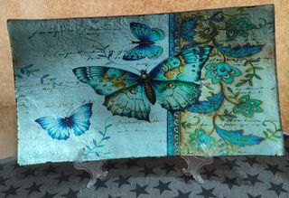 Jarrón y plato decorativo