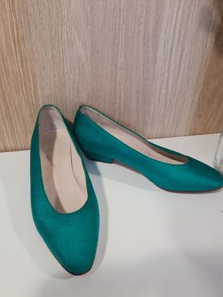 Zapatos fiesta verde royal mujer, Di Dom, talla 36