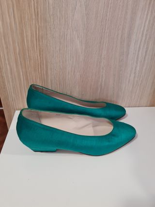 Zapatos fiesta verde royal mujer, Di Dom, talla 36
