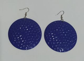 Pendientes largos y grandes azul zafiro, estrenar