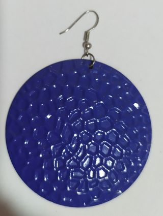 Pendientes largos y grandes azul zafiro, estrenar