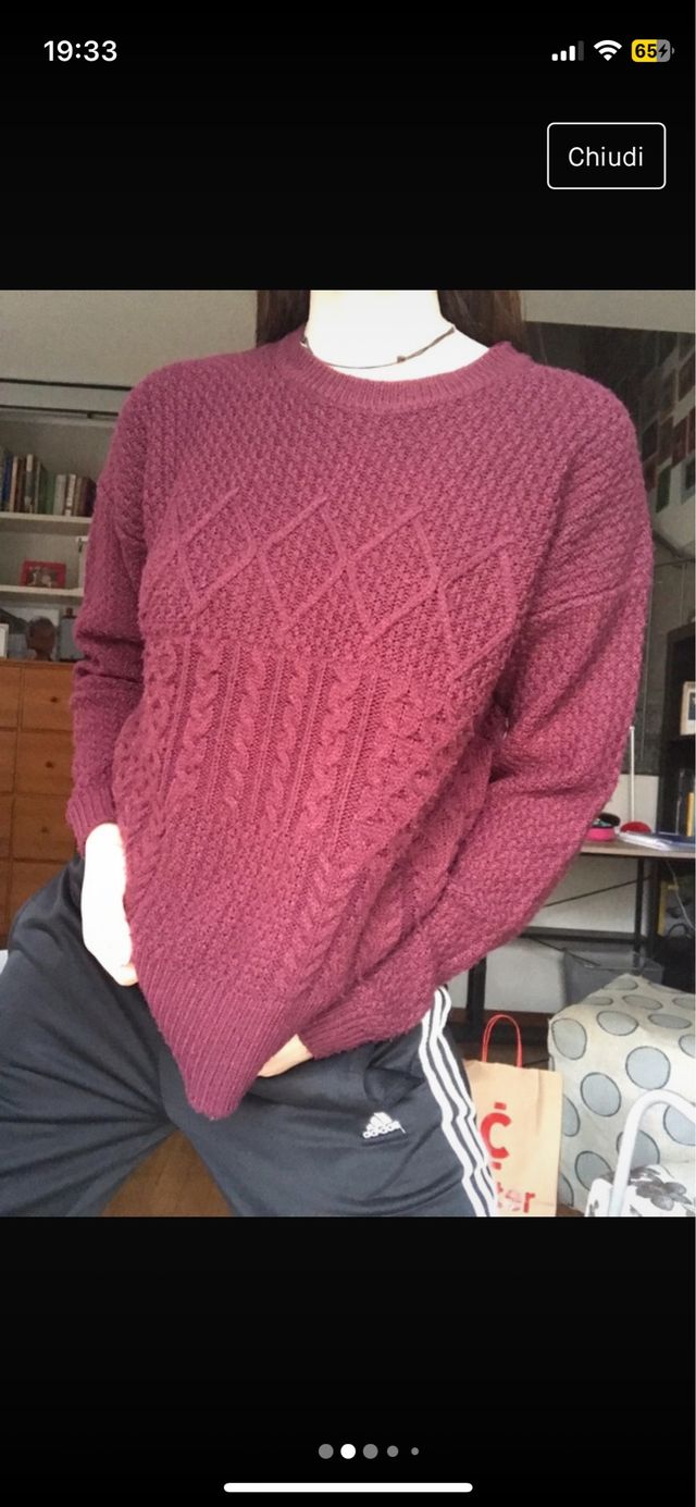 Maglione bordeaux