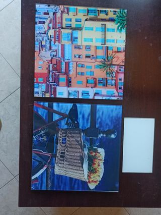 liquidación 2 cuadros lámina cristal