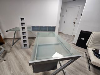 Mesa de cristal oficina super gigante
