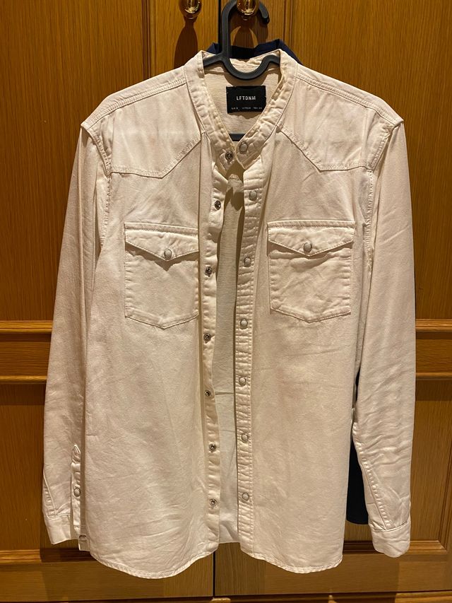 Camisa blanca denim