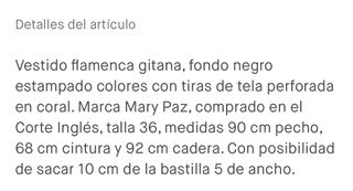 Vestido Sevillanas Flamenca