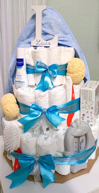 tarta de pañales DODOT de baño