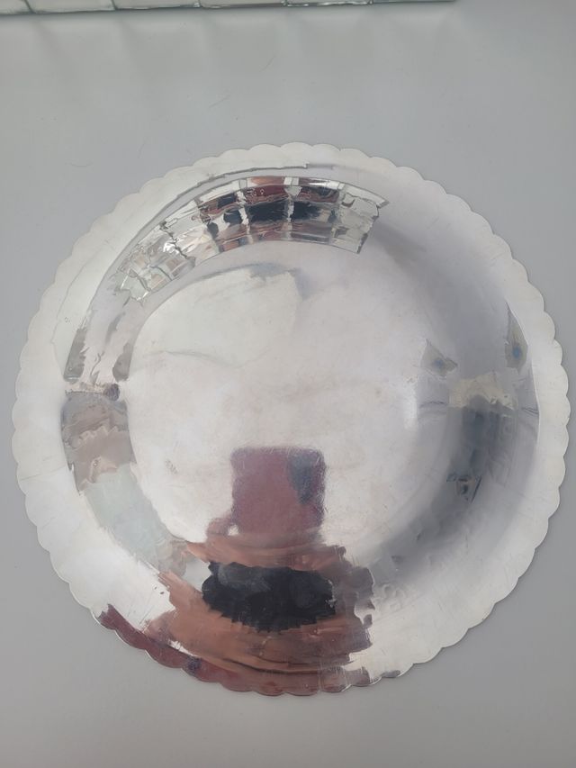 Plato egipcio de plata decorativo