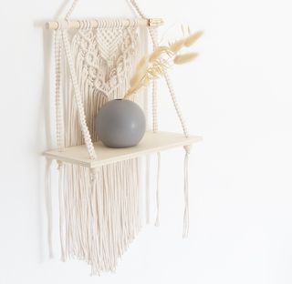 Estantería boho de macramé modelo Alba