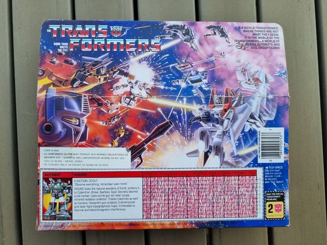 Transformers Hound G1 vintage MISB France
