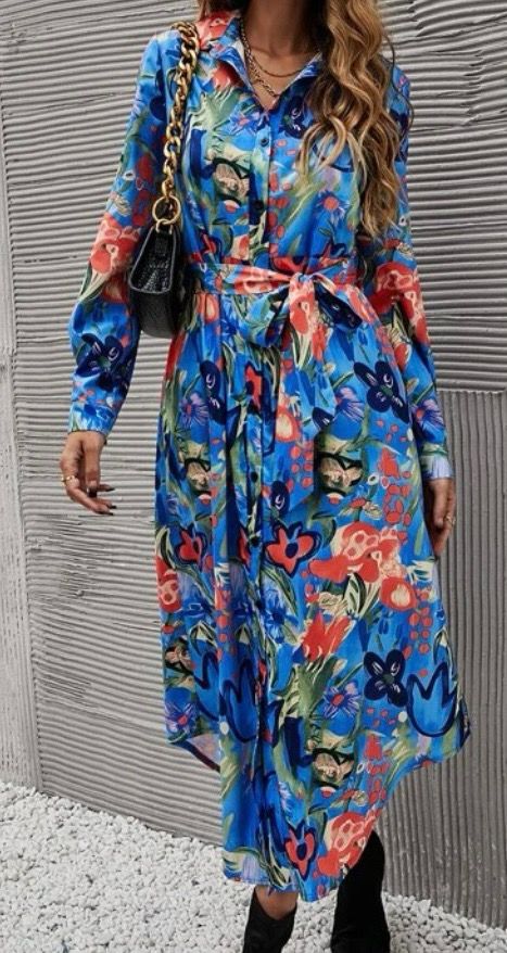 Vestido camisero estampado