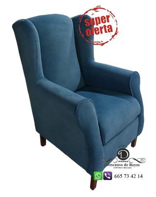 Butaca orejera en tejido antimanchas. Promoción