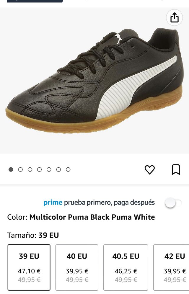 ZAPATILLAS FÚTBOL PUMA Nº39-40