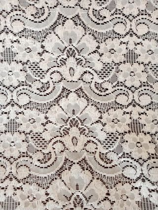 Cortina vintage de encage blanca preciosa